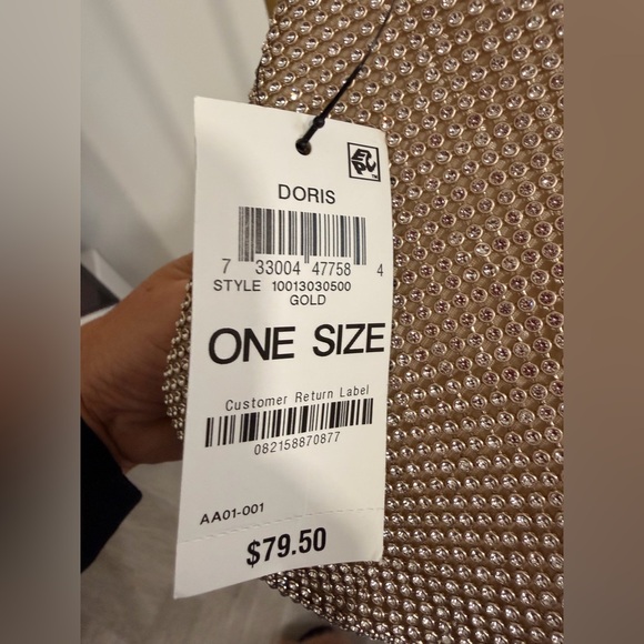 New I.N.C. $80 International Concepts Bag Sparkle Mesh Pouch Gold rhinestone - Picture 10 of 10